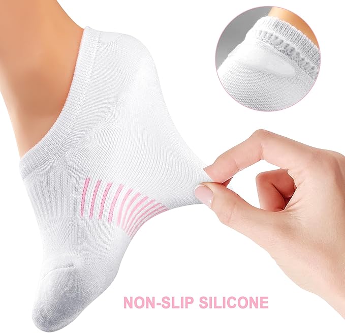 Gonii Womens No Show Socks Athletic Ankle Socks Cushioned Running Low Cut 5-8 Pairs
