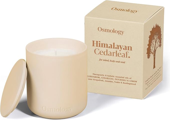 Himalayan Cedarleaf Aromatherapy Candle – Lemon, Patchouli & Cedarleaf Scented Candle, Plant-Based Wax, 9.8 oz, 50 Hour Burn Time, Warm & Woody Candle