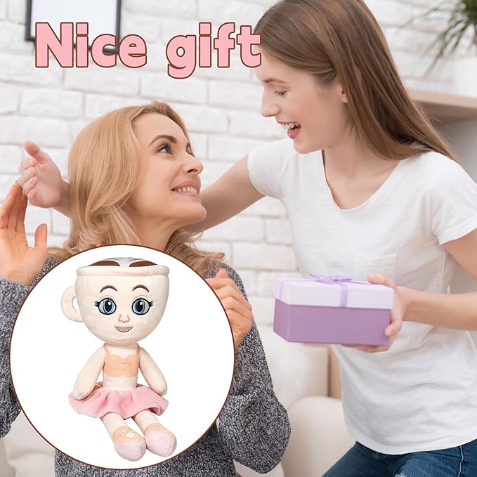 Italian Brainrot Plush Toy 10 Inches Ballerina Cappuccina Plush Soft Stuffed Meme Dolls for Collectors, Aesthetic Décor & Funny Gift Ideas (Ballerina Cappuccina)