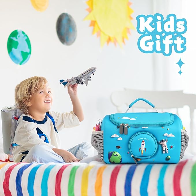Carrying Case Compatible with Little Tikes for Story Dream Machine Books Starter Set, Portable Storage Bag with Handle and Shoulder Strap for Storytime, Storybook, Character Accessories (Blue)
