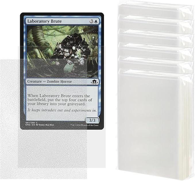 Katomula 300 Pack Pro Clear Card Sleeves for MTG Tear-Resistant Rough Matte MTG Sleeves, Standard Sleeves Perfect Shuffling