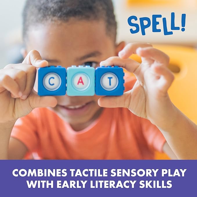 Educational Insights Alphabet BubbleBrix - ABC Learning Toys for Toddlers, Preschool Letter Recognition Blocks, Alphabet Pop It & Fine Motor Manipulatives, Classroom Activities for Kids Ages 3+