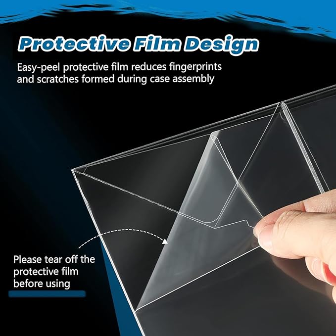 Protector Cases Compatible with Funko, 30 Pack Fit Standard 4-Inch Collectible Figures, Stackable Storage, Clear Display Box with Protective Film, 30 Pack