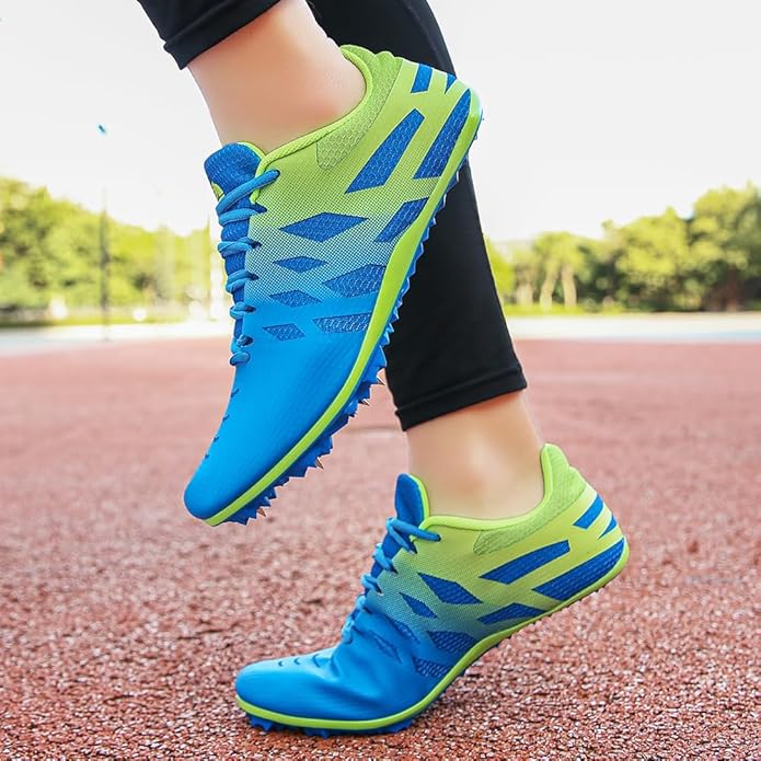 Men Women Kids Track and Field Shoes Professional 8 Spikes Running Racing Sneakers Breathable Lightweight Sprinting Shoes