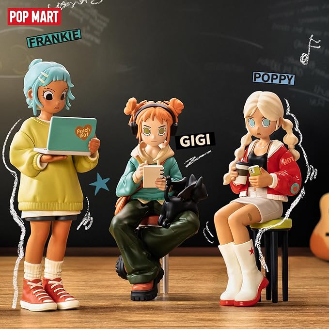 POP MART Peach Riot Rise Up Series Figures, 12PCs Peach Riot Blind Box Figures, Random Design Action Figures Collectible Toys Home Decorations, Holiday Birthday Gifts for Boys and Girls, Whole Set