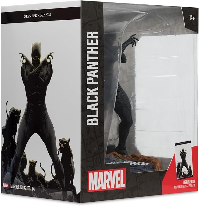 McFarlane Toys Marvel Black Panther 1:10th Scale Collectible with Scene (Marvel Knights #4)
