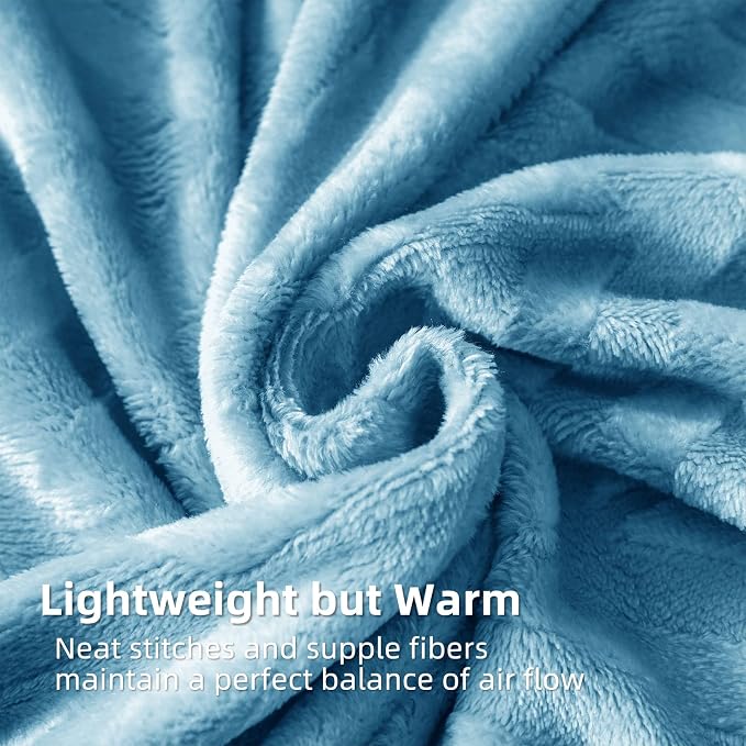 Whale Flotilla Flannel Fleece Fall Bed Blanket King Size, Stone Blue | Lightweight Breathable Soft Bedspread, Plush Fluffy Coverlet Chevron Design Decorative Blanket for Home Life, 90x104 Inch