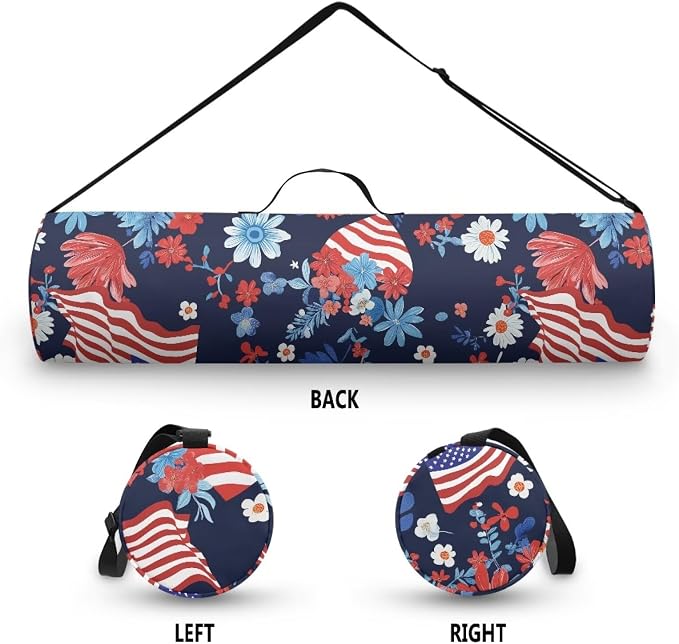 Yoga Mat Bag with Adjustable Shoulder Strap and Handle Zipper, 30in Wide x 6.3in Diameter for Yoga Mat Storage