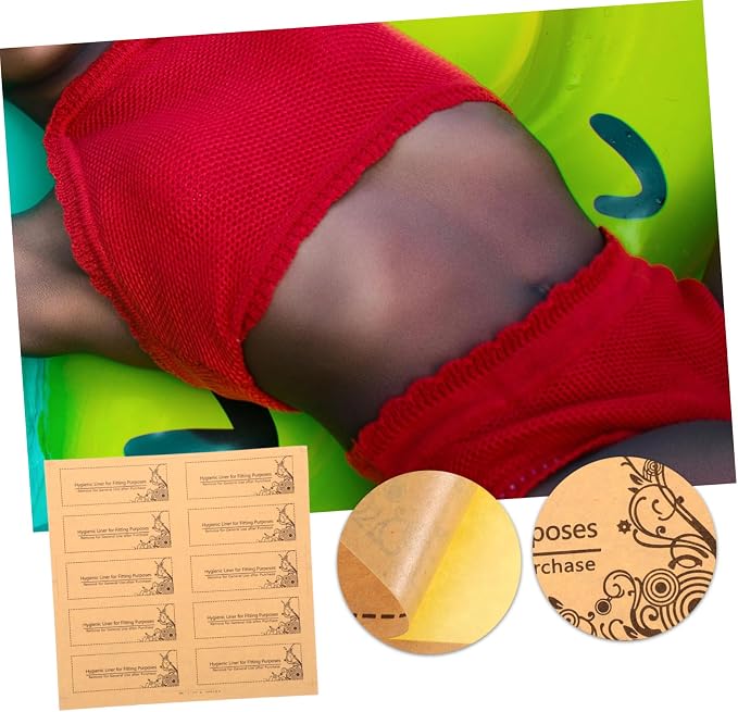 100pcs Protective Stickers for Swimwear Adhesive Panty Liners for Bikini Underwear Barrier for Swim Trunks and Lingerie