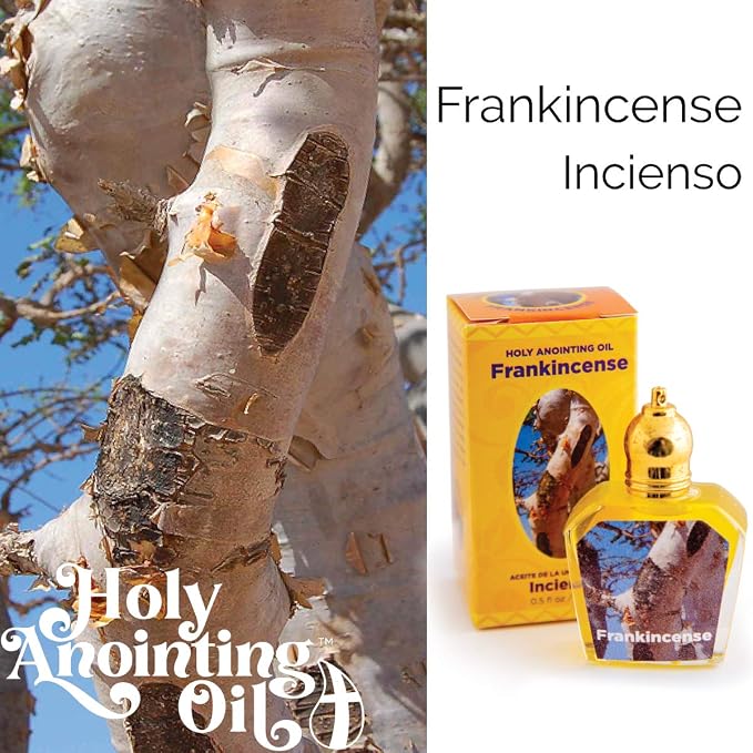 Frankincense Holy Land Anointing Oil from Israel, 1/2 oz Roller Bottle from Jerusalem, Locally Sourced Herbs & Essences, Gift for Pastors, Priests, Rabbi, & Clergy, Aceite Ungido de Incienso