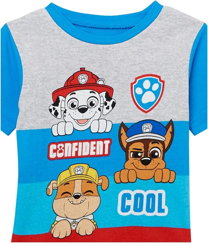 Nickelodeon Boys' Paw Patrol 6-piece Snug-fit Cotton Pajama Set, Soft & Cute for Kids