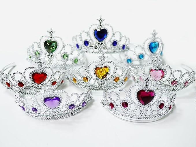 16 Pcs Tiaras Crown Set, Princess Dress Up Costume Birthday Party Favors Accessories Kid Birthday