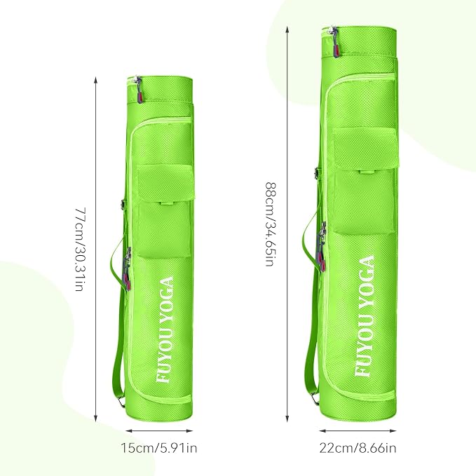 Upgrade Yoga Mat Bag, Waterproof Yoga Gym Bag Tote Bag with Adjustable Strap, Multi-Pockets Yoga Mat Carrier for Gym, Fitness