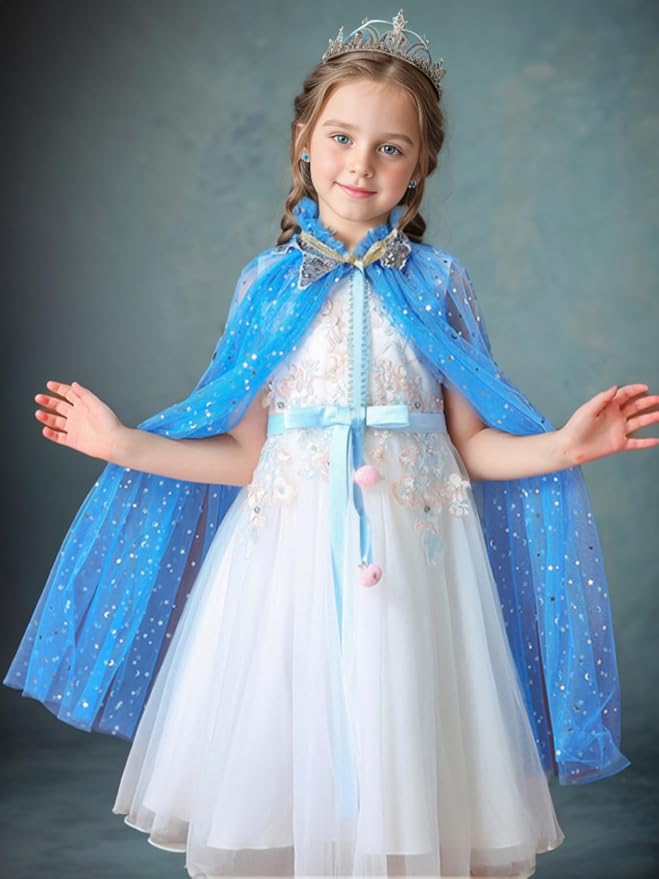 FKKFYY Rainbow Cape Cloak for Girl Princess