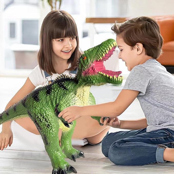 Toddler Big Dinosaur Toy - 29 inch Large Giganotosaurus Dinosaur Toys, Giant Inflatable Dinosaur Toys for Kids 3-5, Dinosaur Party Birthday Gifts for Boys Girls (Giganotosaurus)