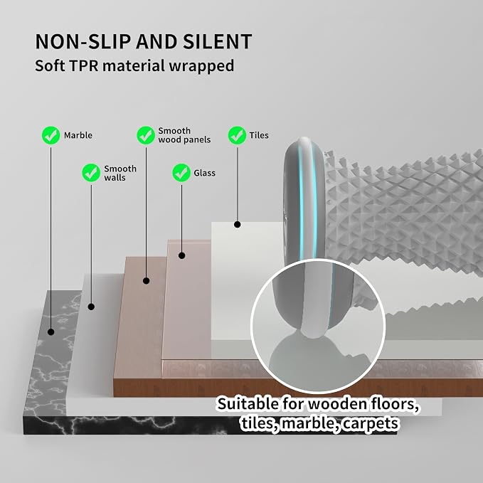 Foot Roller Massager for Plantar Fasciitis Relief, Portable Silent Deep Tissue Massager Tool for Arch and Heel Pain-Grey