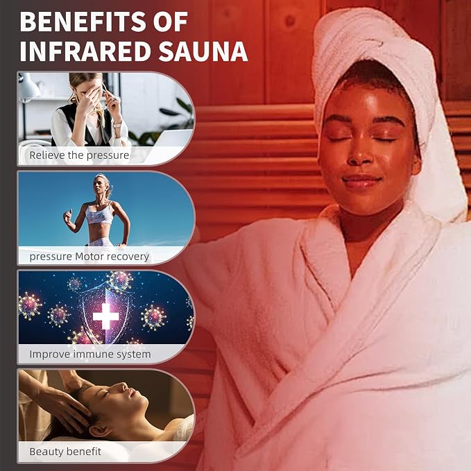 Full Size Portable Personal Infrared Sauna for Home, Personal Home Spa Tent with Remote Control, Heating Foot Pad, Foldable Reinforced Chair （Grey, L33.8 x W 33.8" x H 66.5"