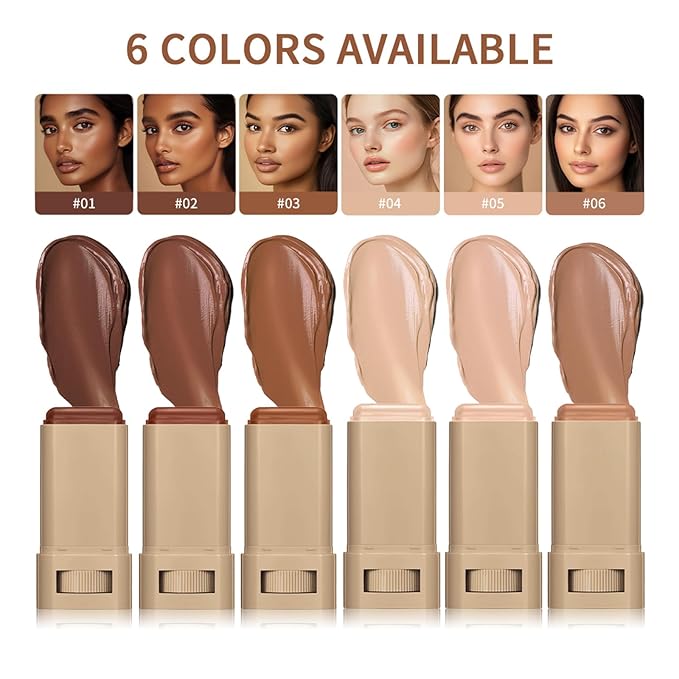 Beauty Balm Serum-Enriched Tinted Moisturizer Stick – Hydrating Lightweight Solid Foundation with Natural Skin Tint Finish, Flawless Sheer to Medium Coverage, Radiant & Dewy Glow, All-Day Wear (1#, 1)
