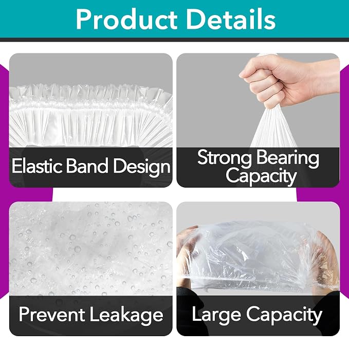 200 Pcs Potty Liners for Summer Infant My Size Potty Pro, Disposable Potty Bags with Elastic Edge, Easy-Clean Design for Toddler Training, Fits Most Potty Chairs, Portable Toilets & Travel Potties