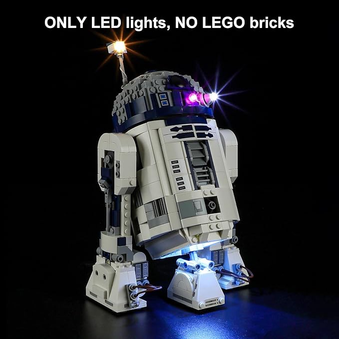 Vaodest LED Light for Lego 75379 R2-D2,Design and Configuration Compatible with Model 75379 (LED Light Only, Not Building Block Kit)