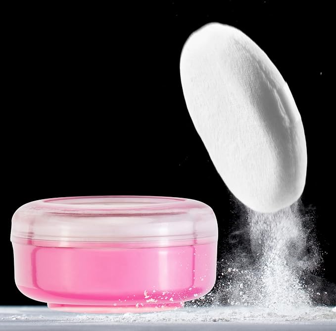 R-NEU Body Powder for Women with Powder Puff, 100% Talc-Free, Elegant Rose Petals Scented Dusting Powder, After Bath for Soft Skin, Extra Large, 1 Pack (5oz)