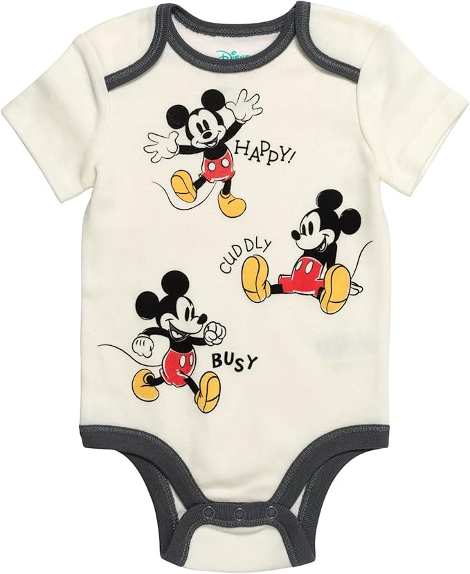 Disney Baby 5 Pack Bodysuits Newborn to Infant Sizes (Newborn - 24 Months)