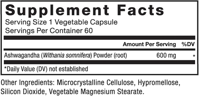Force Factor Ashwagandha Supplements Made with Premium Vegan Ashwagandha Powder, Adaptogens to Support Stress and Cognitive Health, No Gelatin, Non-GMO, 60 Capsules