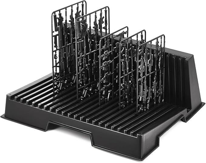 Model Pieces Shelves for Gundam,Holder Stand Organizer Rack for Gundam Model Action Figures DIY Model Making Accessories,Plastic Tool Storage Container for Gundam Hobby Model Making Parts,Black