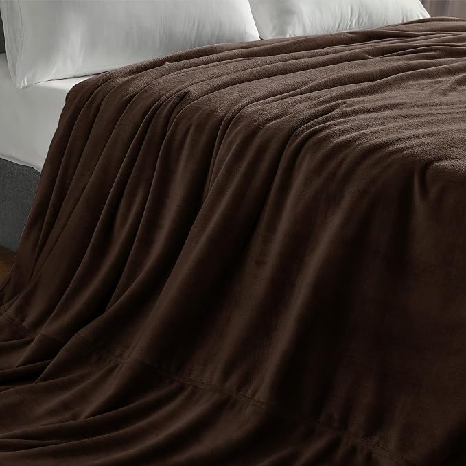 BEDELITE Fleece Blanket Soft Plush Oversized Bed Blanket Brown 120"x120" | Ultra Soft Plush Fleece, Lightweight Warmth, All Season Comfort, Fade Resistant, Machine Washable, Perfect for Sharing