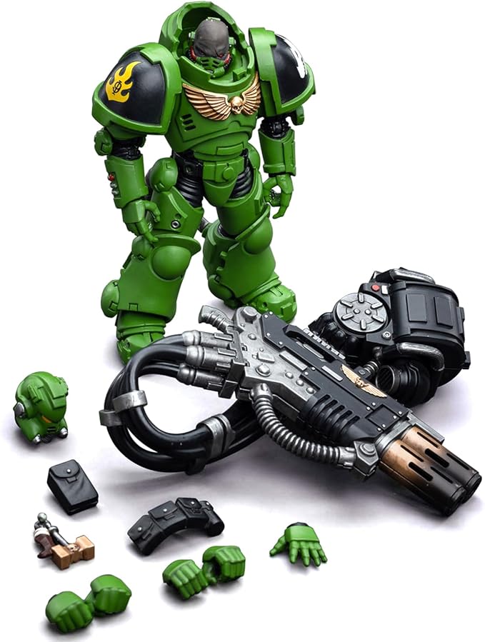 JOYTOY Warhammer 40K 1/18 Action Figures - Salamanders Eradicators Brother Xavak Perfect for Collectors & Decor - Ideal Gift for Birthdays/Christmas - Character Figure - JT5277