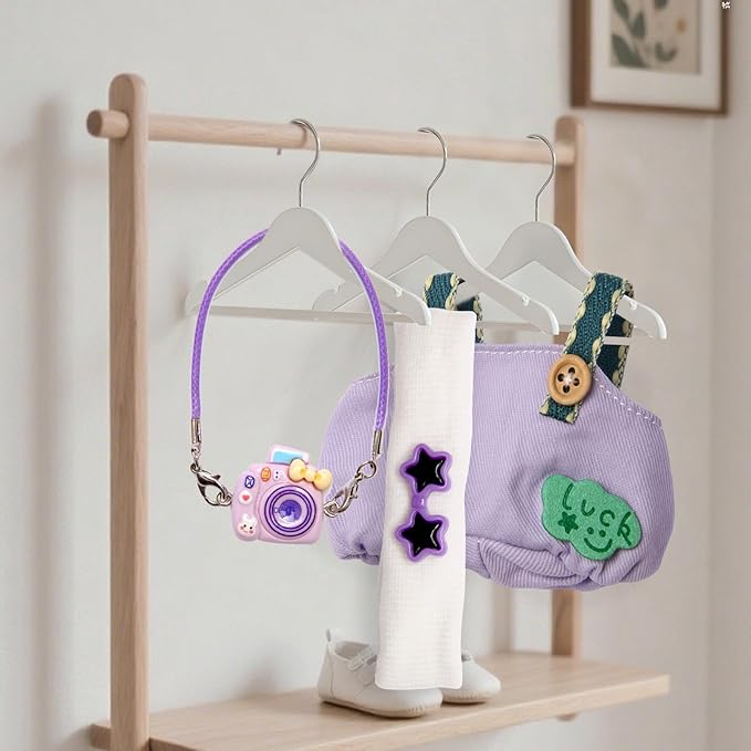 Dolls Clothes for 17cm Dolls Accessories, 3 Piece Set Outfits for Doll, Handcrafted Stylish Doll Clothes(NO Doll) (Purple)