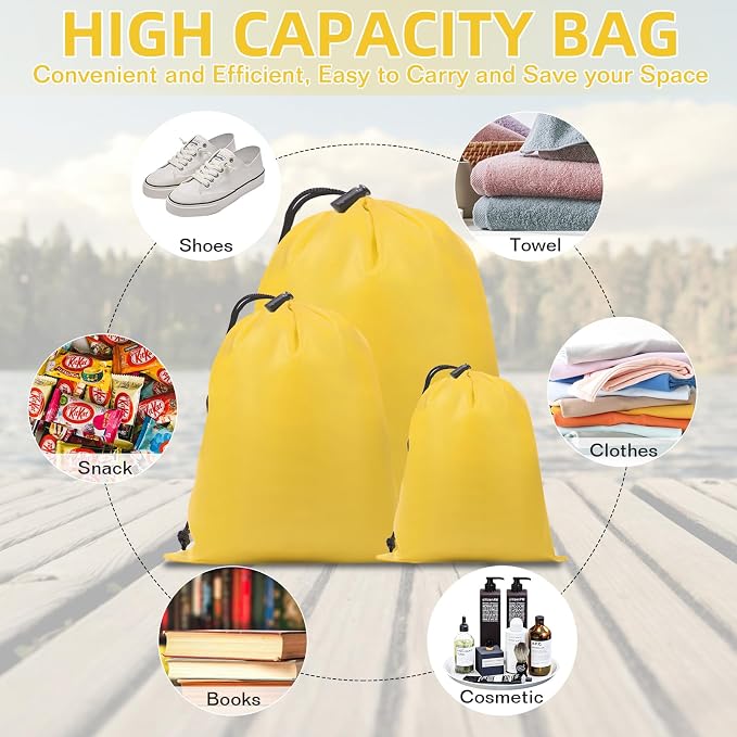 iMucci Upgrade Drawstring Bag Sack Nylon Bag Ditty Bag for Gym Traveling, Hiking, Yoga, Shopping