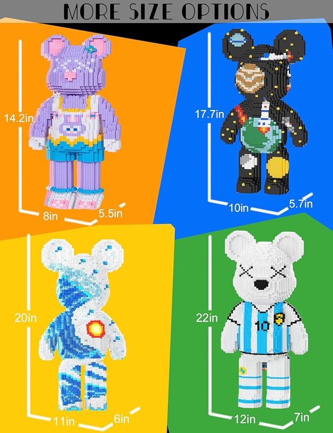 GAMTIM Animal Ocean Bear Bear Model Set,(9435Pieces) –Ornaments Building Blocks