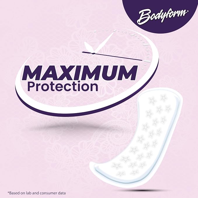Bodyform Pantiliners for Women – 30 Count (Pack of 12) 360 Total | Ultra Thin, Individually Wrapped Liners | Cushion Soft, Anti-Leak Core, Daily Freshness & Odor Control | Bulk Feminine Hygiene Pads