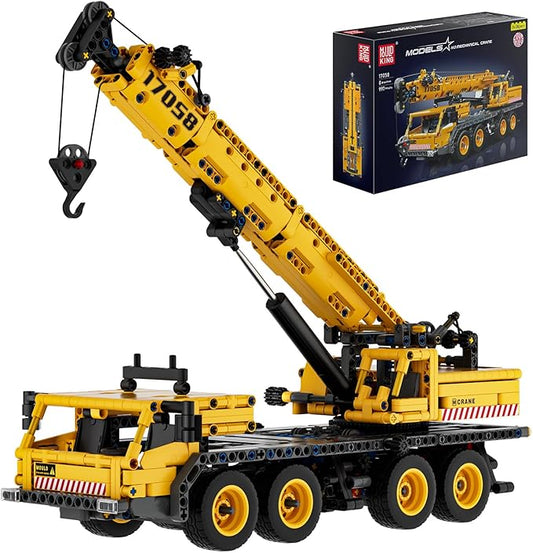 Mould King Heavy Construction Vehicles Mobile Crane Truck Building Toys, 17058 Crane Building Set, Construction Toys for Adults and Kids 8+(997PCS)