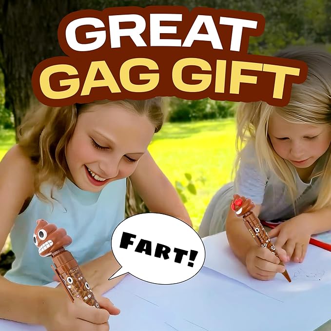 Farting Poop Pen with Multiple Funny Sounds - Perfect Halloween Games & Novelty Gift for Teens, Kids & Boys - Pen & Prank Toy for Halloween Parties, Games & Family Fun All Day (USA)