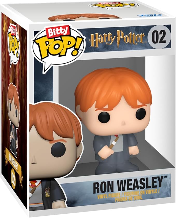 Funko Pop! Starter Set: Harry Potter Bitty Bundle Pack - 6 Pack - Harry Potter, Ron Weasley, Hermione Granger, Bitty Ride Hogwarts Express, and Bitty Town Garrick Ollivander's Wand Shop - Gift Idea