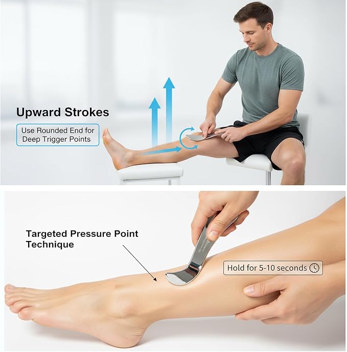 BYYDDIY Non-Magnetic 304 Stainless Steel Gua Sha Muscle Scraper Tool for Scar Tissue,Muscle Scraping Tool for Massage Scraper,IASTM Tools for Physical Therapy, Soft Tissue Massage