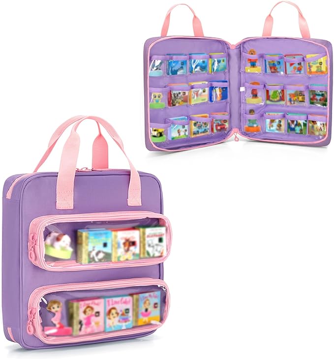 GRAOSO Carrying Case Compatible with Little Tikes Story Dream Machine Books, Hold Up to 8 Characters and 24 Books, Toy Storage Bag for Storybook, Character Collection