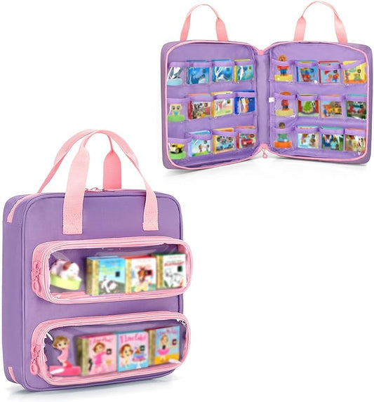 GRAOSO Carrying Case Compatible with Little Tikes Story Dream Machine Books, Hold Up to 8 Characters and 24 Books, Toy Storage Bag for Storybook, Character Collection