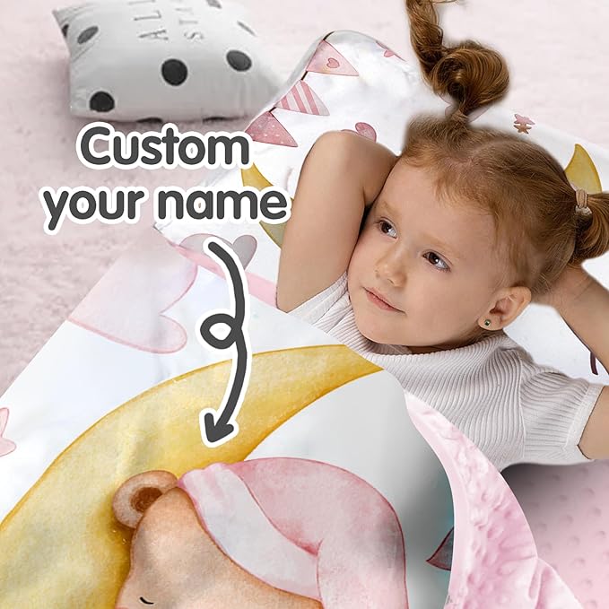 Personalized Toddler Nap Mat for Girls – Custom Name Kids Nap Mat – Daycare Sleeping Mats with Removable Pillow and Soft Minky Dot Blanket for Preschool, Travel, Kindergarten