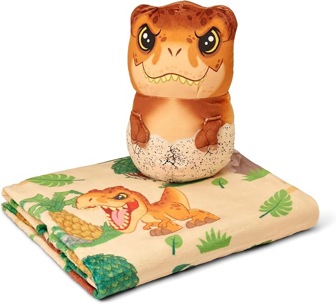 Northwest Universal Studios Jurassic World, Wild Time, Silk Touch Throw and Hugger Set, 50 x 60 Inches