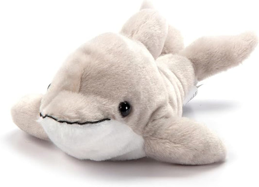 The Petting Zoo Dolphin Stuffed Animal Plushie, Gifts for Kids, Scoopz Sealife Animals, Grey Dolphin Plush Toy, 8 inches