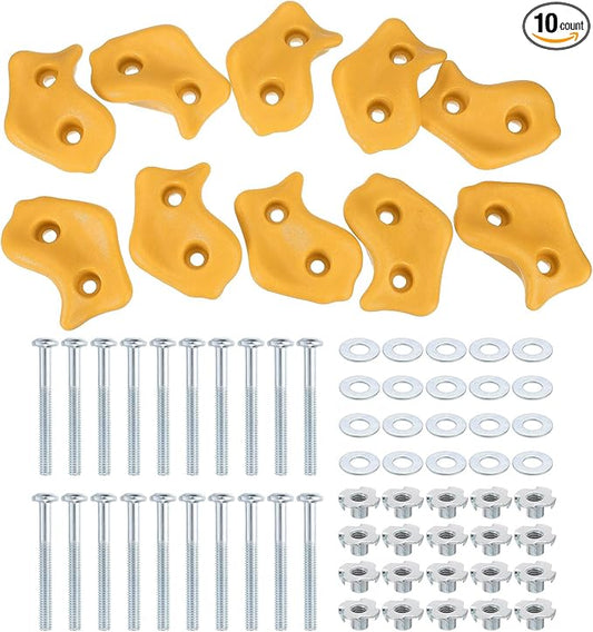 PATIKIL Climbing Rock Wall Grips Play Set Climber Attachments with Double Hole for Playground Accessory Indoor Outdoor