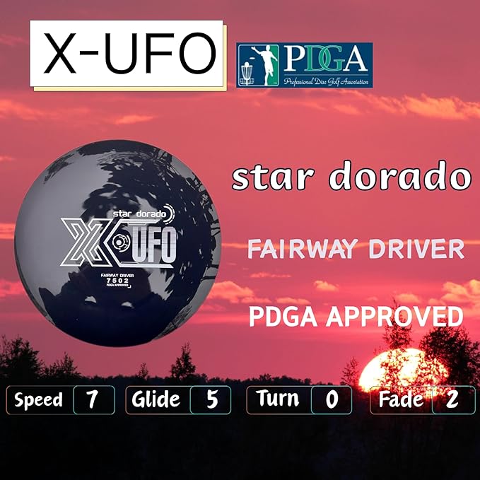 X-UFO Disc Golf Set - Disc Golf Starter Set, Includes 1 Putter, 1 Driver, and 1 midrange disc, Weighing 170-178 Grams. Suitable for Beginners and Professional disc Golf tournaments