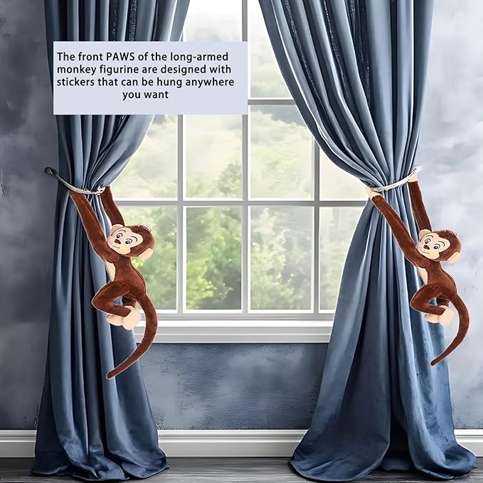 CHELEI2019 2PCS 27.6" Monkey Plush Stuffed Animal,Hanging Stuffed Animal Monkey with Long Hands