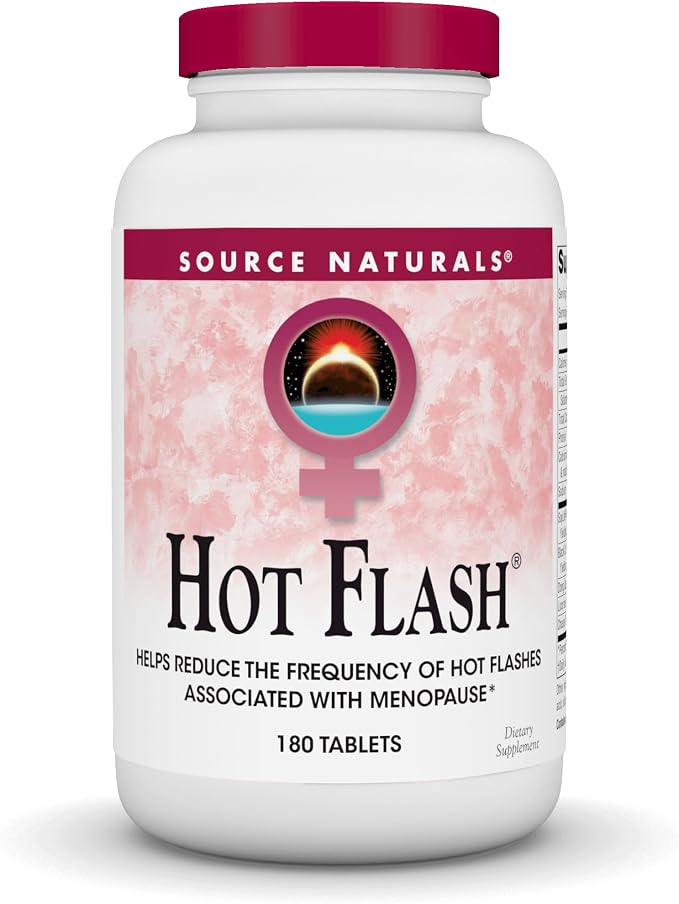 Source Naturals Hot Flash, 180 Tablets | Helps Reduce The Frequency of Hot Flashes Associated with Menopause | Non-GMO Soy*