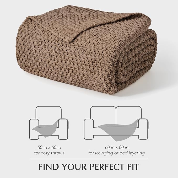 EVERGRACEHOME Chunky Chenille Knit Throw Blanket, 50 x 60, Rosewood | Sculpted Moss Stitch, Chic Modern Farmhouse, All-Season Warmth, OEKO-TEX® Certified, Elegant Blanket for Couch, Bed, Sofa