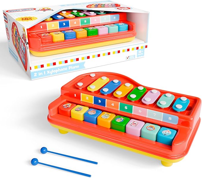 Lollipop Cozy Cup Xylophone and Piano 2 in 1 - Music Toy for Toddlers with Real Songs