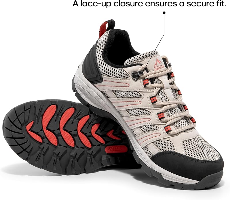 NORTIV 8 Women's Lightweight Hiking Shoes | Breathable Walking Sneakers Slip-Resistant For Outdoor Work Travel Daily Wear Wander